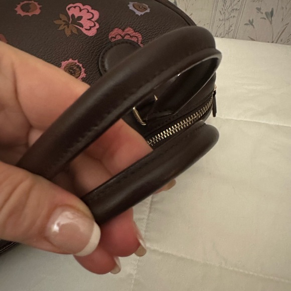 Coach Dark Brown Floral Satchel - Picture 5 of 13